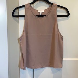 Leith pink/cream/tan tank top blouse